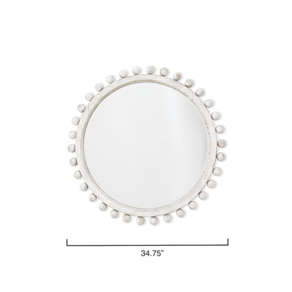 Alden Décor Miroir rond en bois Orion, naturel