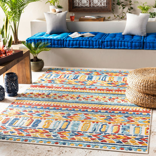 Livabliss Aldine Vibrant Boho Indoor/ Outdoor Area Rug