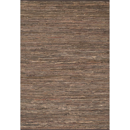 Alexander Home Farmhouse Jute and Leather Handwoven Area Rug
