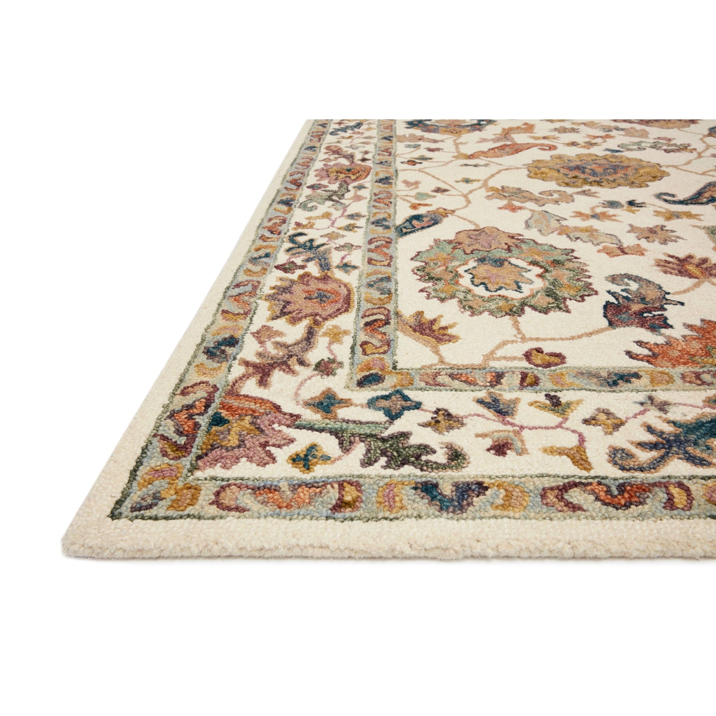 Alexander Home Megan Floral Hand-Hooked 100% Wool Area Rug