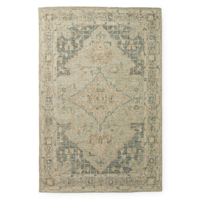 Tapis en laine à motifs mosaïques traditionnels, tissé à la main, de la marque Alexander Home