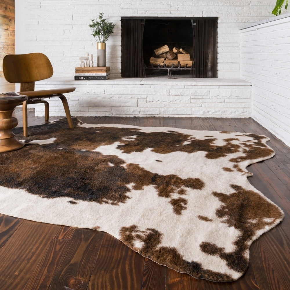 Tapis de sol imitation peau de vache Yosemite d'Alexander Home