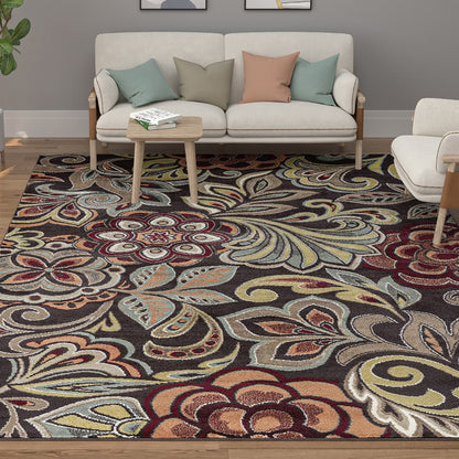 Decora Farmhouse Floral Indoor Area Rug