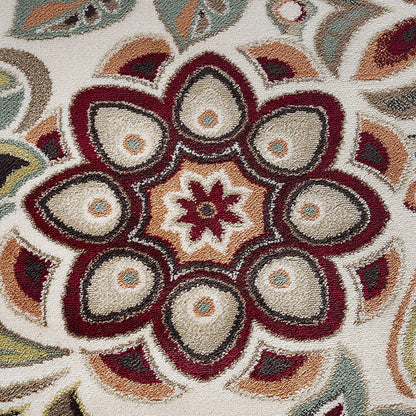 Decora Farmhouse Floral Indoor Area Rug