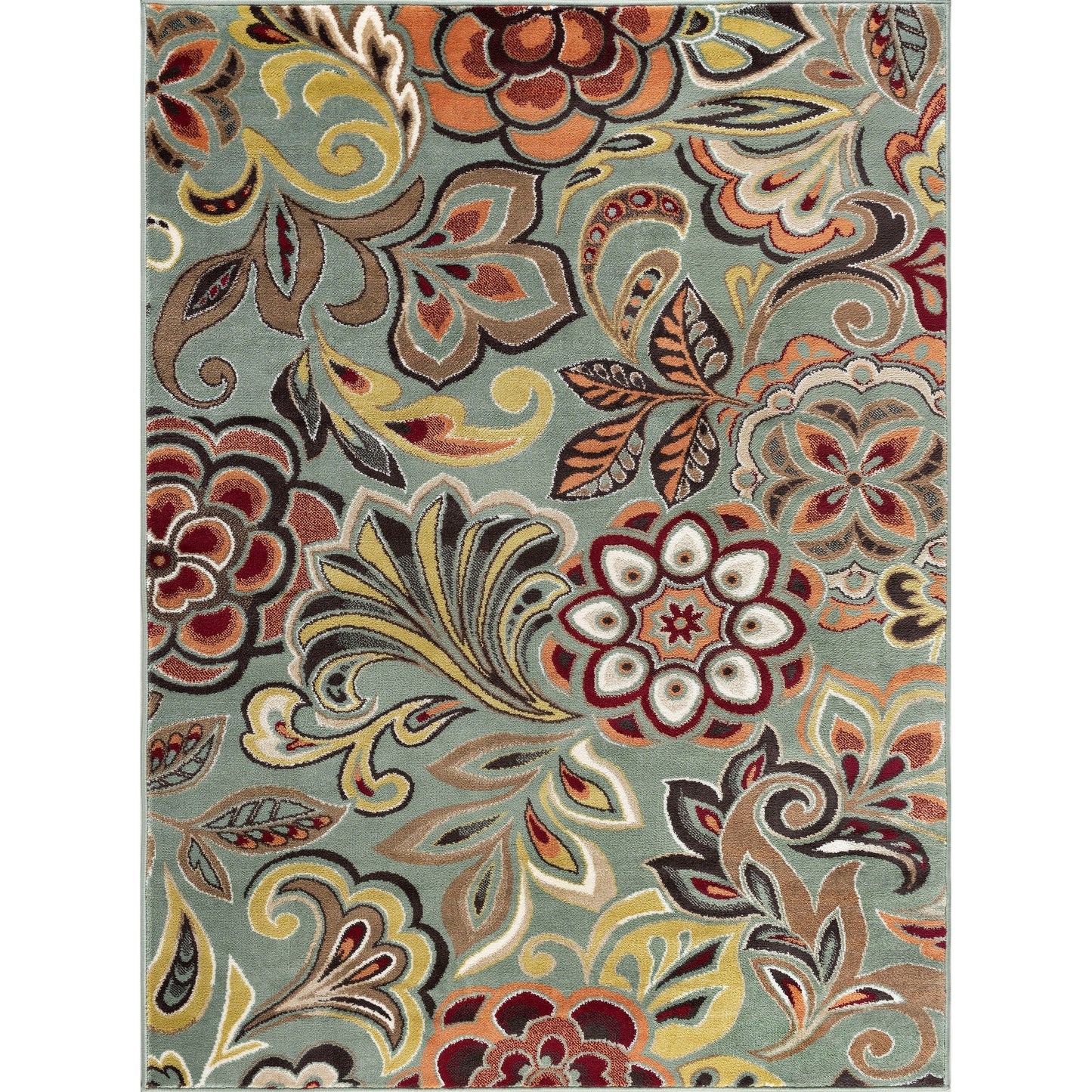 Decora Farmhouse Floral Indoor Area Rug