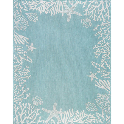 Exo Coastal Graphic Print Indoor/Outdoor Area Rug