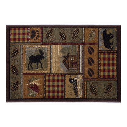Area Rug & Runner - Lodge Cabin Farmhouse Rugs for Living Room Bedroom Dining Room Kitchen 2x3 / 3x8 / 5x7 / 8x10 / 9x12 / Round