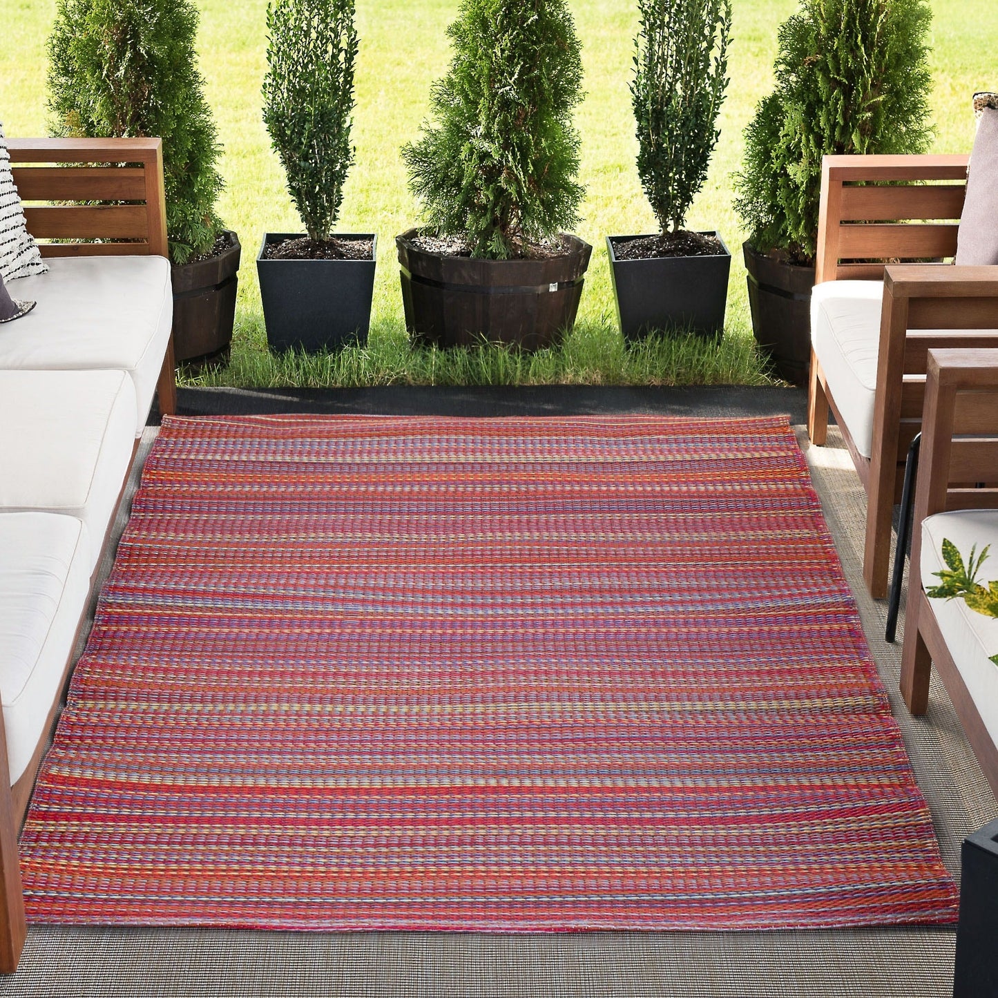 Sundown Beach Stripe Indoor/Outdoor Area Rug