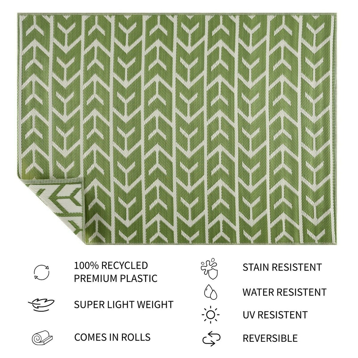 Amsterdam Design 100% Eco-friendly Lightweight Plastic Outdoor Mat/Rug