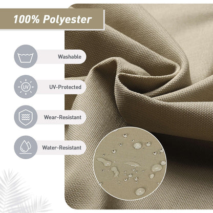 Aoodor Lot de 4 coussins pour chaises de jardin à dossier haut, 46x21x4 pouces (coussins uniquement)