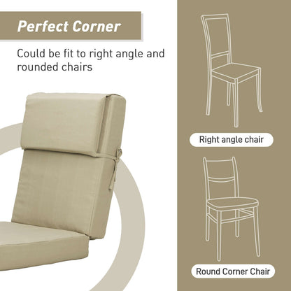 Aoodor Lot de 4 coussins pour chaises de jardin à dossier haut, 46x21x4 pouces (coussins uniquement)