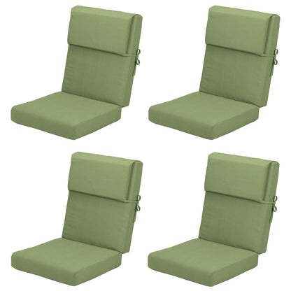 Aoodor Lot de 4 coussins pour chaises de jardin à dossier haut, 46x21x4 pouces (coussins uniquement)