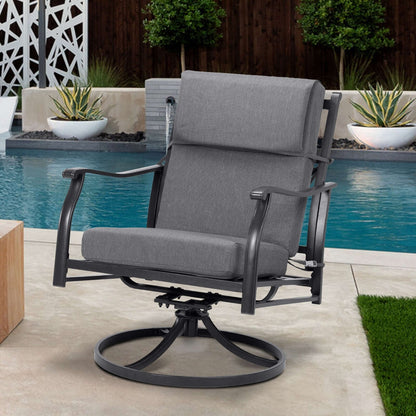 Aoodor Lot de 4 coussins pour chaises de jardin à dossier haut, 46x21x4 pouces (coussins uniquement)