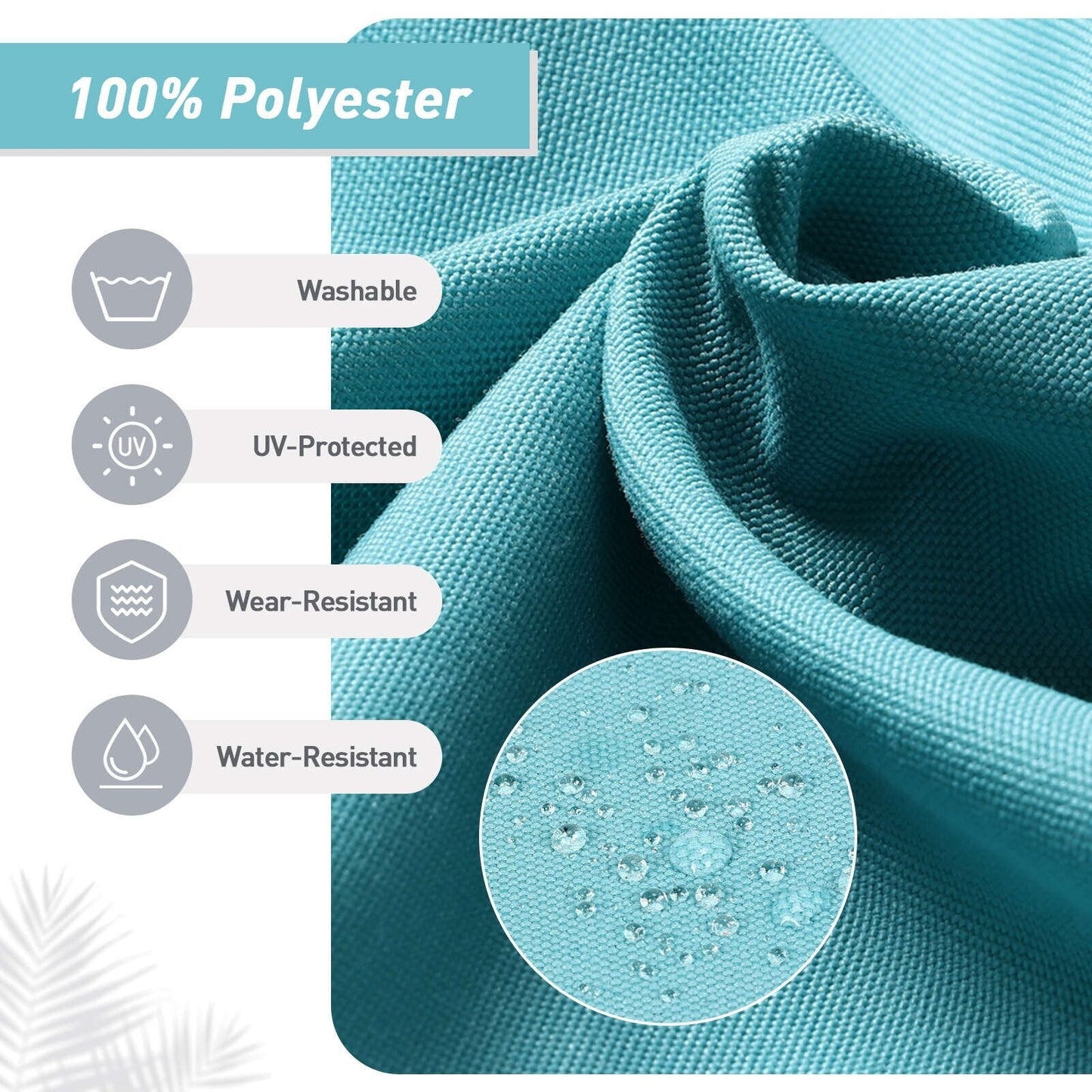 Aoodor Lot de 4 coussins pour chaises de jardin à dossier haut, 46x21x4 pouces (coussins uniquement)