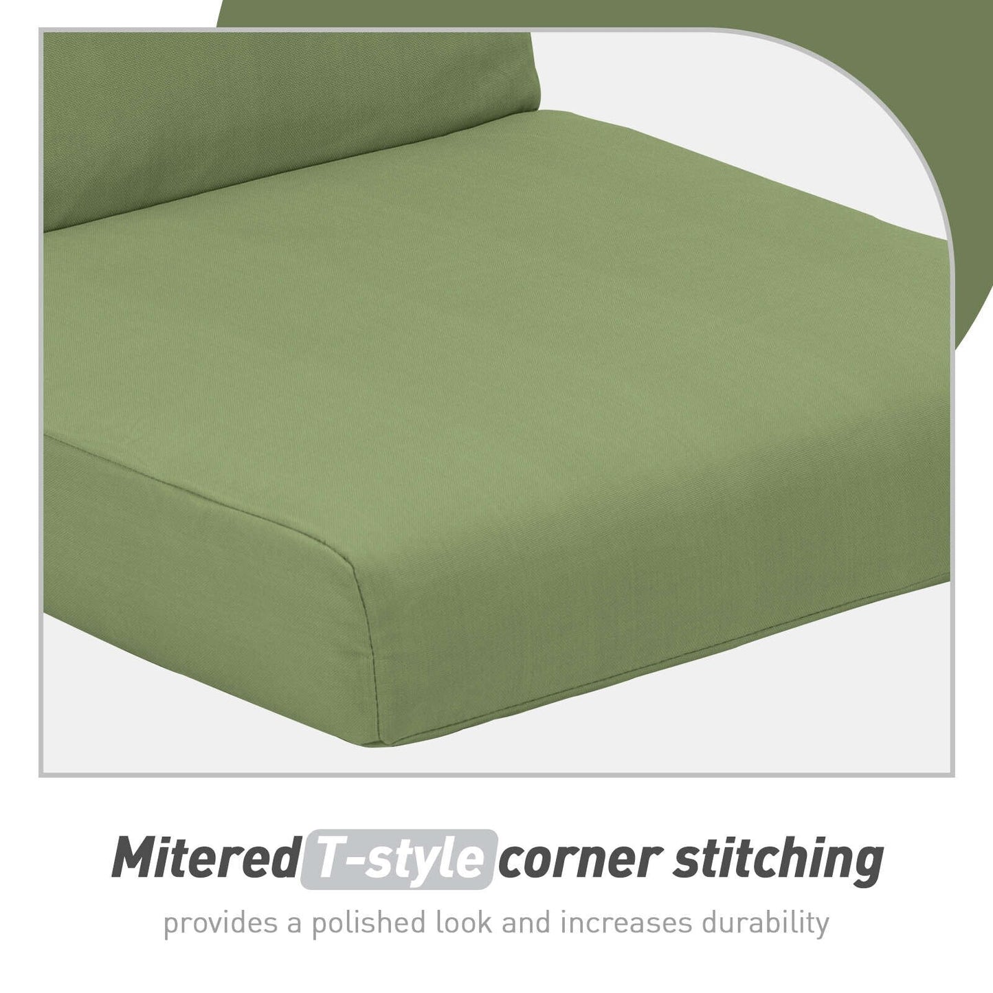 Aoodor Lot de 4 coussins pour chaises de jardin à dossier haut, 46x21x4 pouces (coussins uniquement)