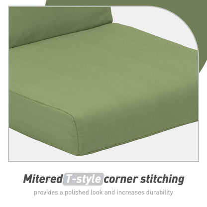 Aoodor Lot de 4 coussins pour chaises de jardin à dossier haut, 46x21x4 pouces (coussins uniquement)