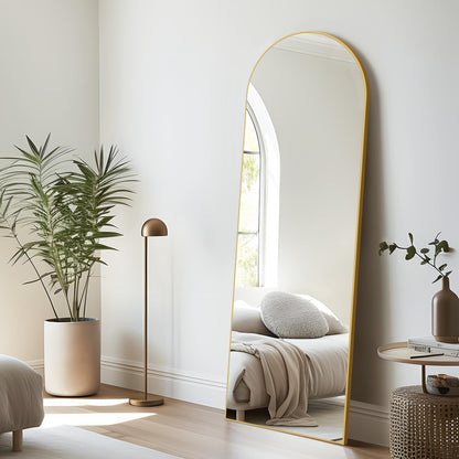 Dovelina Miroir mural à poser, miroir de corps entier, miroir de sol avec arche