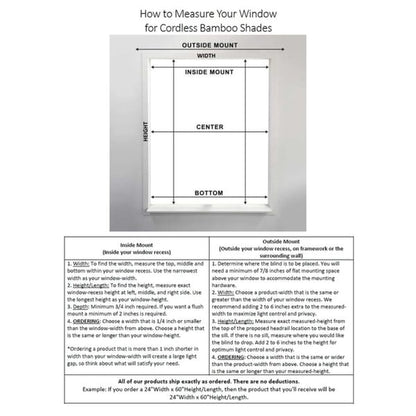 Arlo Blinds Cordless Lift Java Deep Bamboo Shades with 60 Inch Height