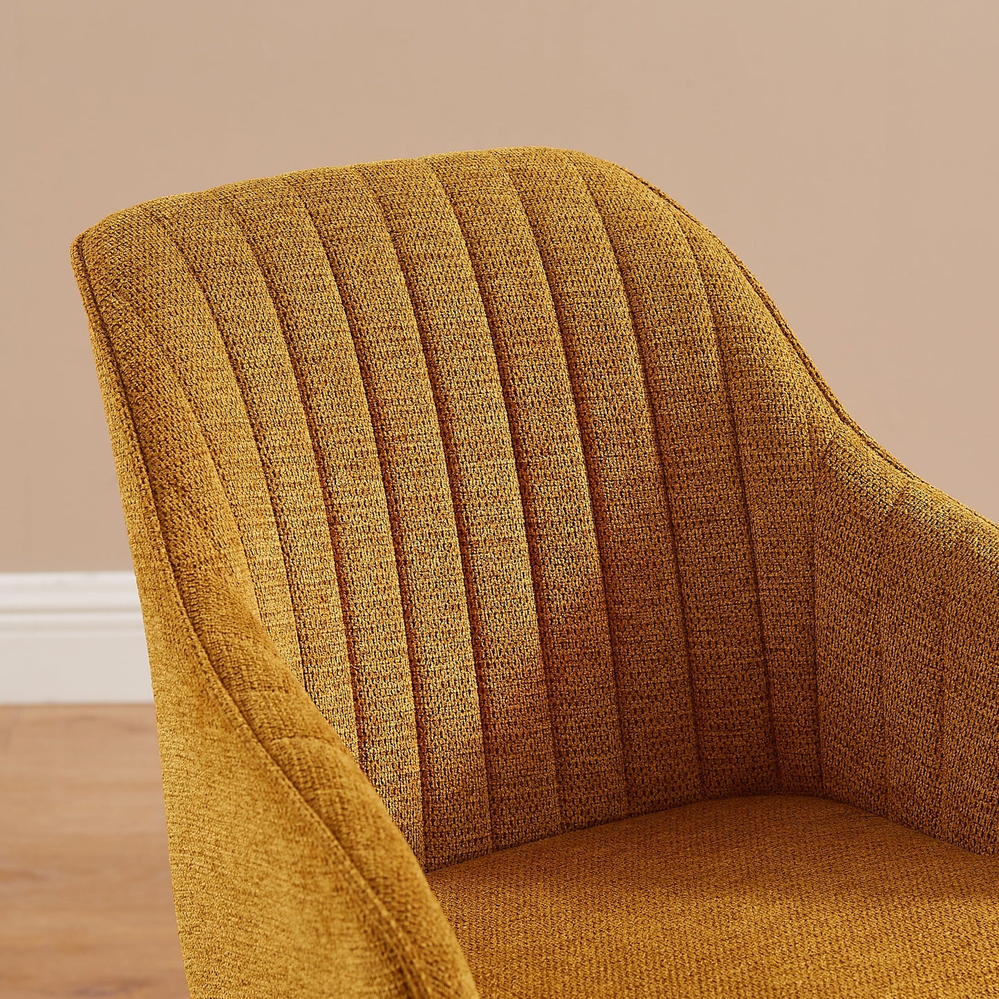 Fauteuil pivotant à accoudoirs pour bureau moderne Art Leon avec pieds en bois