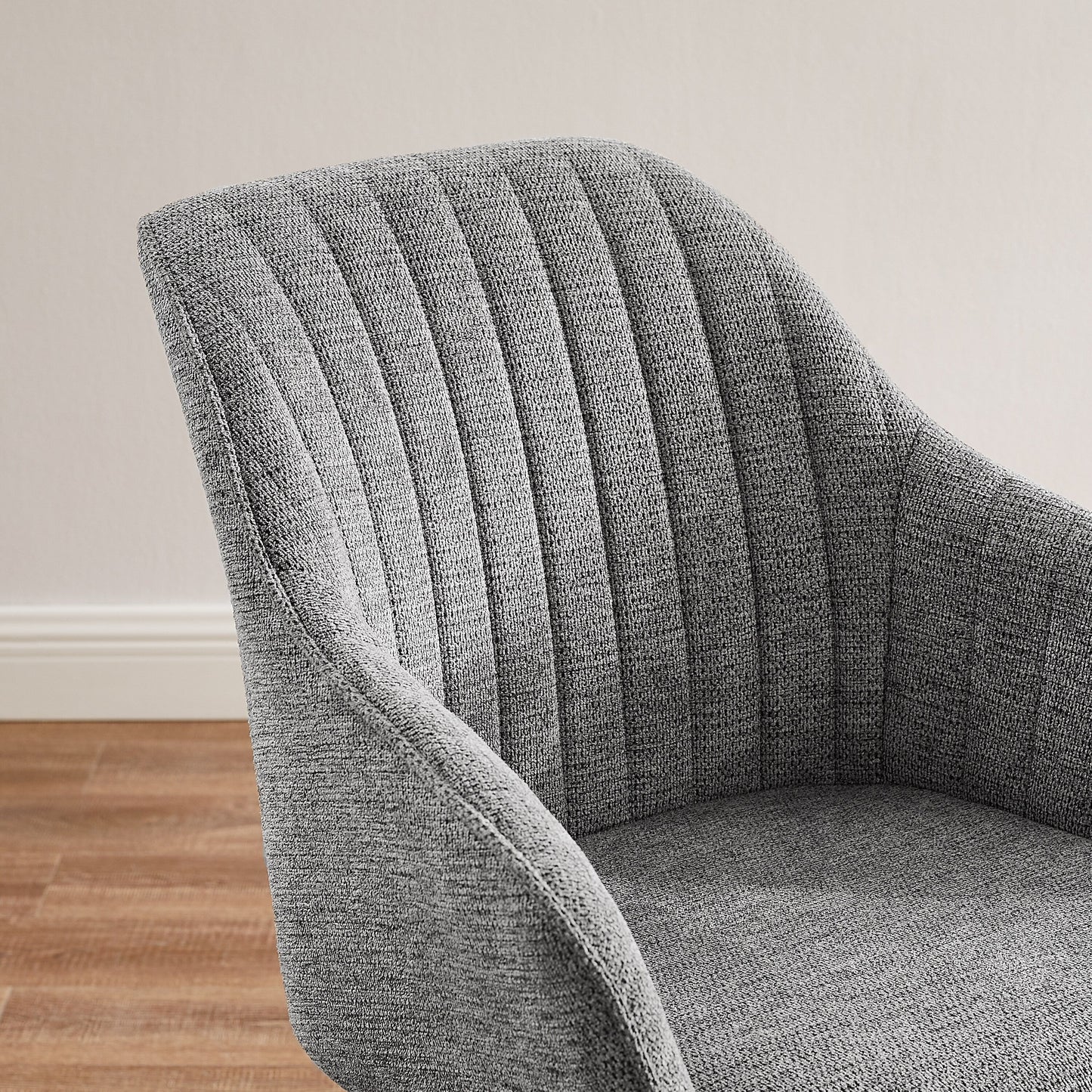 Fauteuil pivotant à accoudoirs pour bureau moderne Art Leon avec pieds en bois