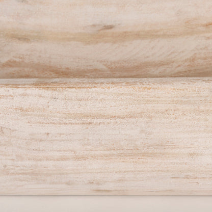 Bol rectangulaire extra large en bois de récupération noir-brun Athena - 26,0L x 10,0l x 7,0H