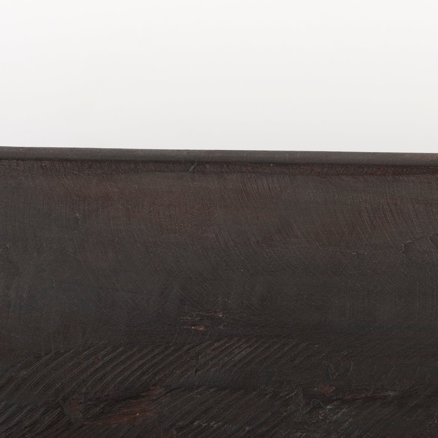 Bol rectangulaire extra large en bois de récupération noir-brun Athena - 26,0L x 10,0l x 7,0H