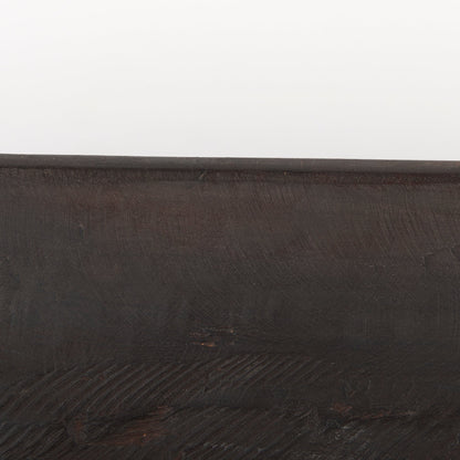 Bol rectangulaire extra large en bois de récupération noir-brun Athena - 26,0L x 10,0l x 7,0H