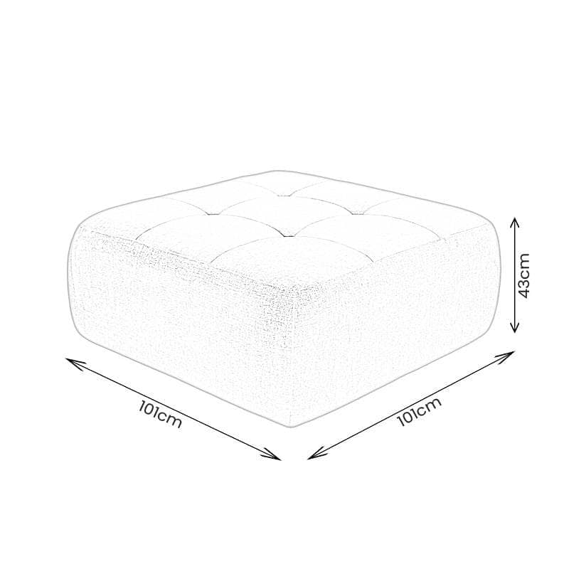 Austin Large Footstool - Mocha