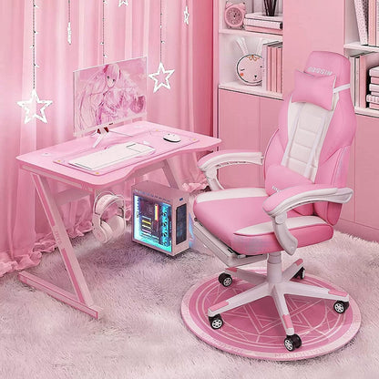 Chaise de jeu de style course BOSSIN, chaise de jeu pour joueurs grands et lourds (jusqu'à 136 kg), chaise de bureau à dossier haut.