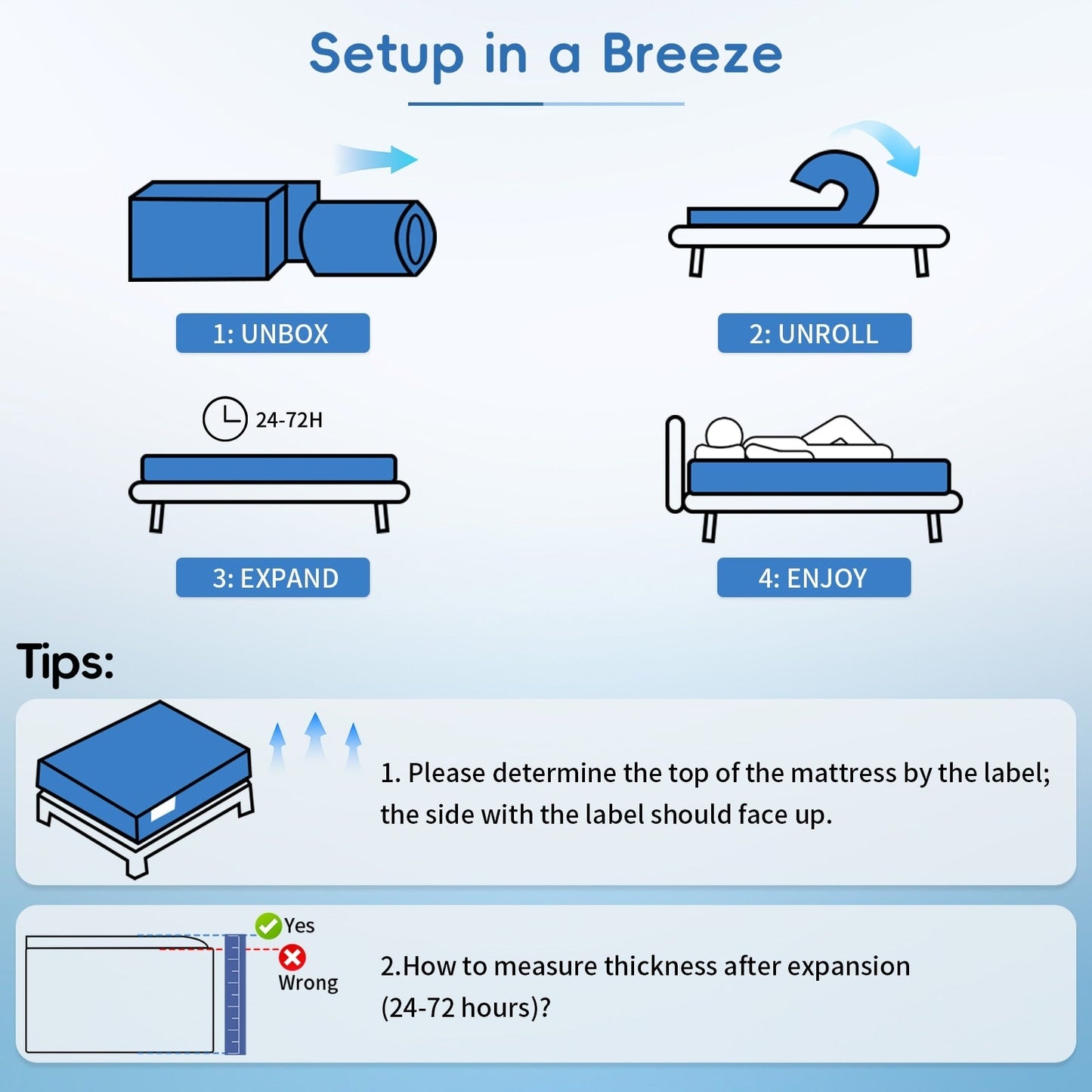 Matelas hybride à ressorts de 25 cm (10 po) SweDrea, à refroidissement et respirant, fermeté moyenne, certifié CertiPUR-US, SGS et OEKO-TEX.