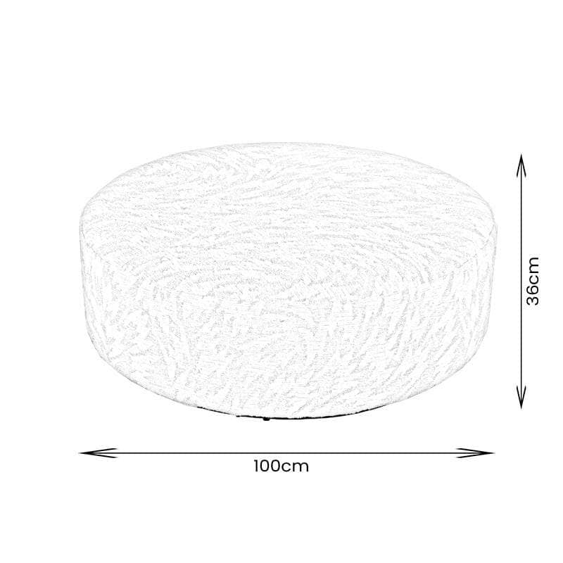 Bailey Footstool - Natural & Cream