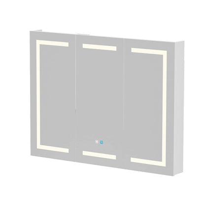 Armoire à pharmacie de salle de bain avec miroir LED anti-buée 6000K, armoire murale blanche.