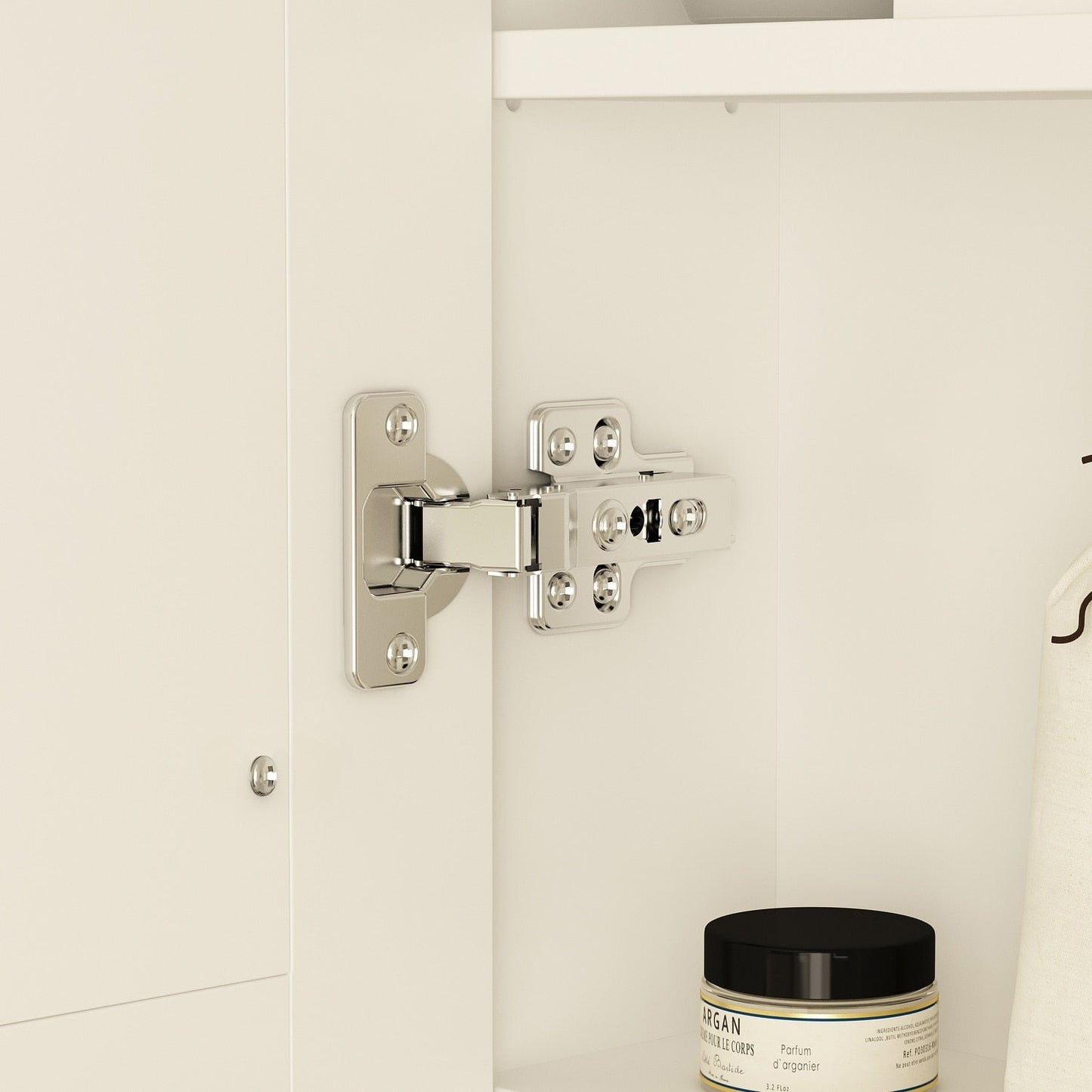 Armoire à pharmacie de salle de bain avec miroir LED anti-buée 6000K, armoire murale blanche.