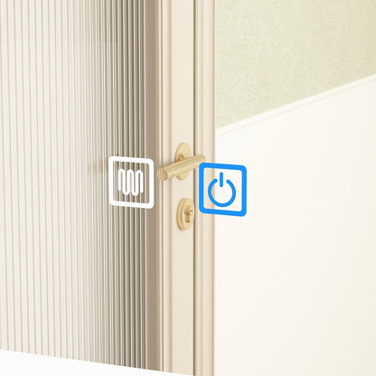 Armoire à pharmacie de salle de bain avec miroir LED anti-buée 6000K, armoire murale blanche.