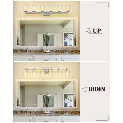 Bathroom Vanity Light,Wall Sconce Lamp Over Mirror with Clear Glass Shade