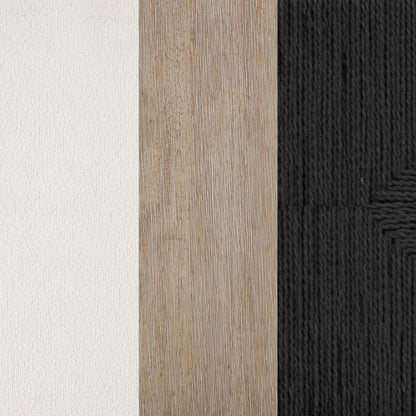 Tabouret de bar Beacon Bohemian Boucle, chaise de comptoir rembourrée avec cadre en bois massif et dossier en jonc tressé.