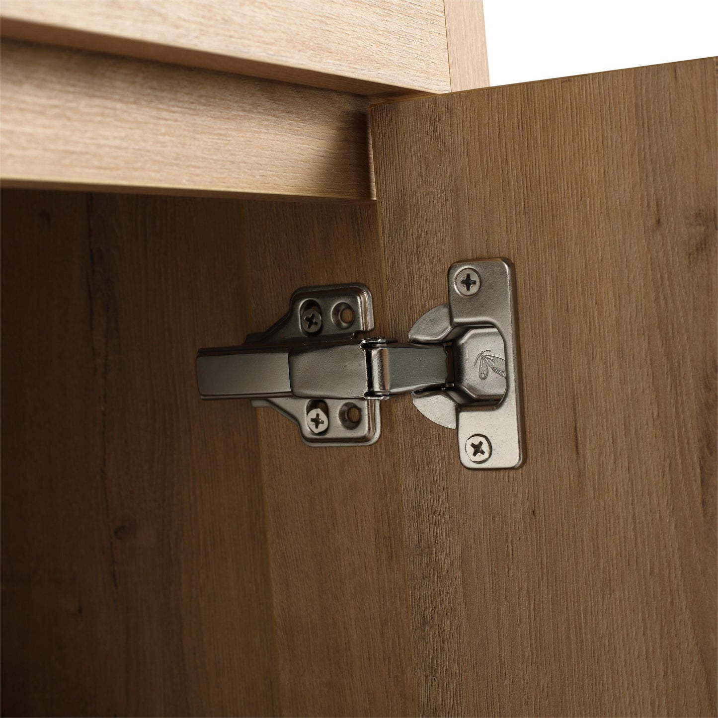 Meuble-lavabo de salle de bain Beingnext 24/30/36 avec lavabo, meuble-lavabo de salle de bain autoportant avec porte à fermeture amortie et étagère réglable