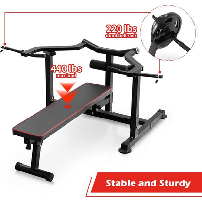 Ensemble de banc de musculation et de machine de presse pectorale Zenova avec bras indépendants convergents et support pour haltères