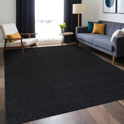 Beverly Rug Solid Color Non-Slip Rubber Back Washable Indoor Area Rug