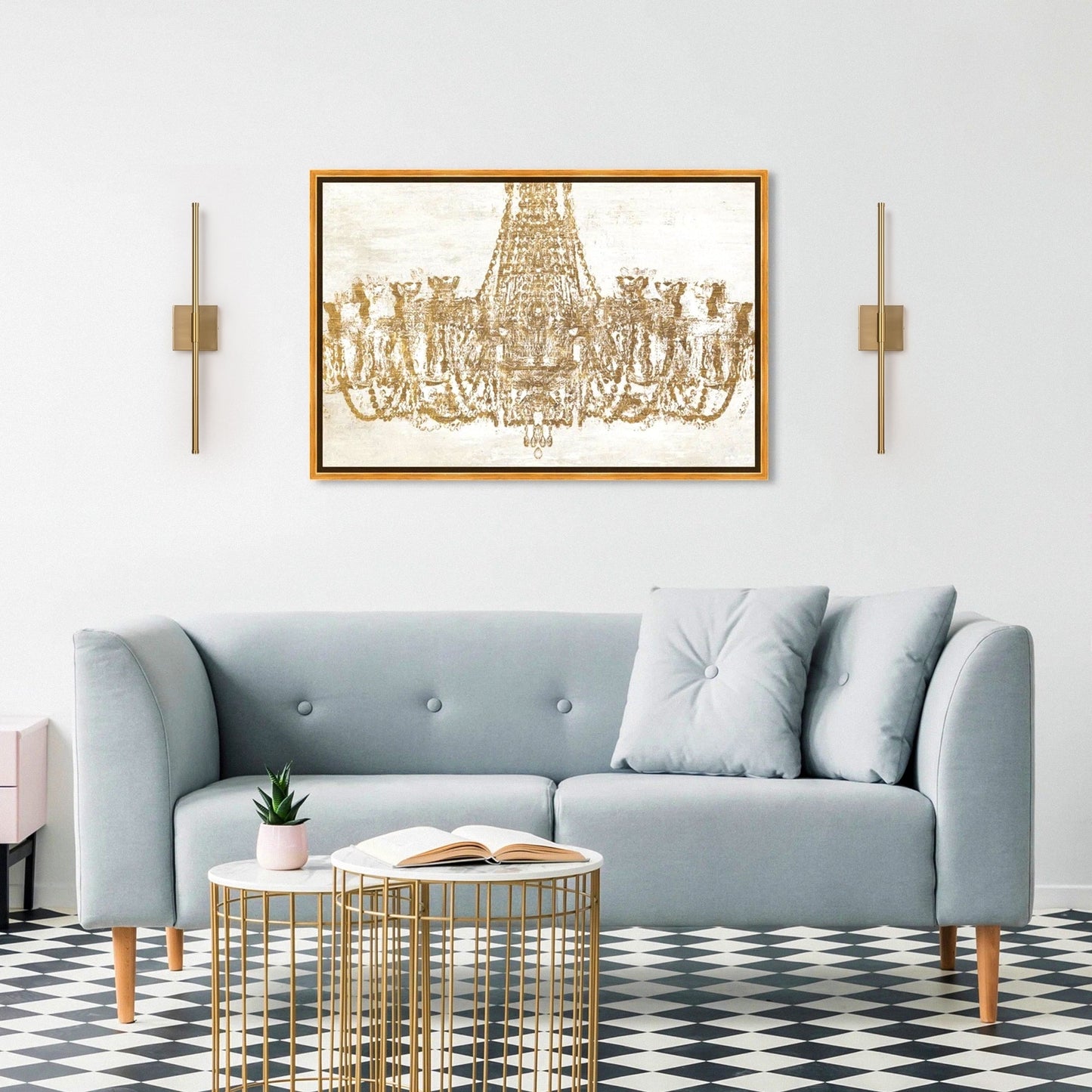 1-Light Black/ Gold/ Nickel Modern Long Linear Strip Wall Sconce Dimmable LED Bathroom Vanity Light