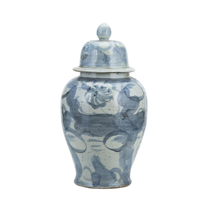 Vase à fleurs de temple en porcelaine bleue et blanche de Silla