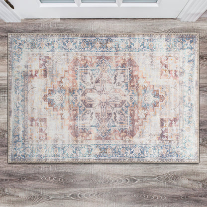 Bohemian Distressed Machine Washable Area Rug