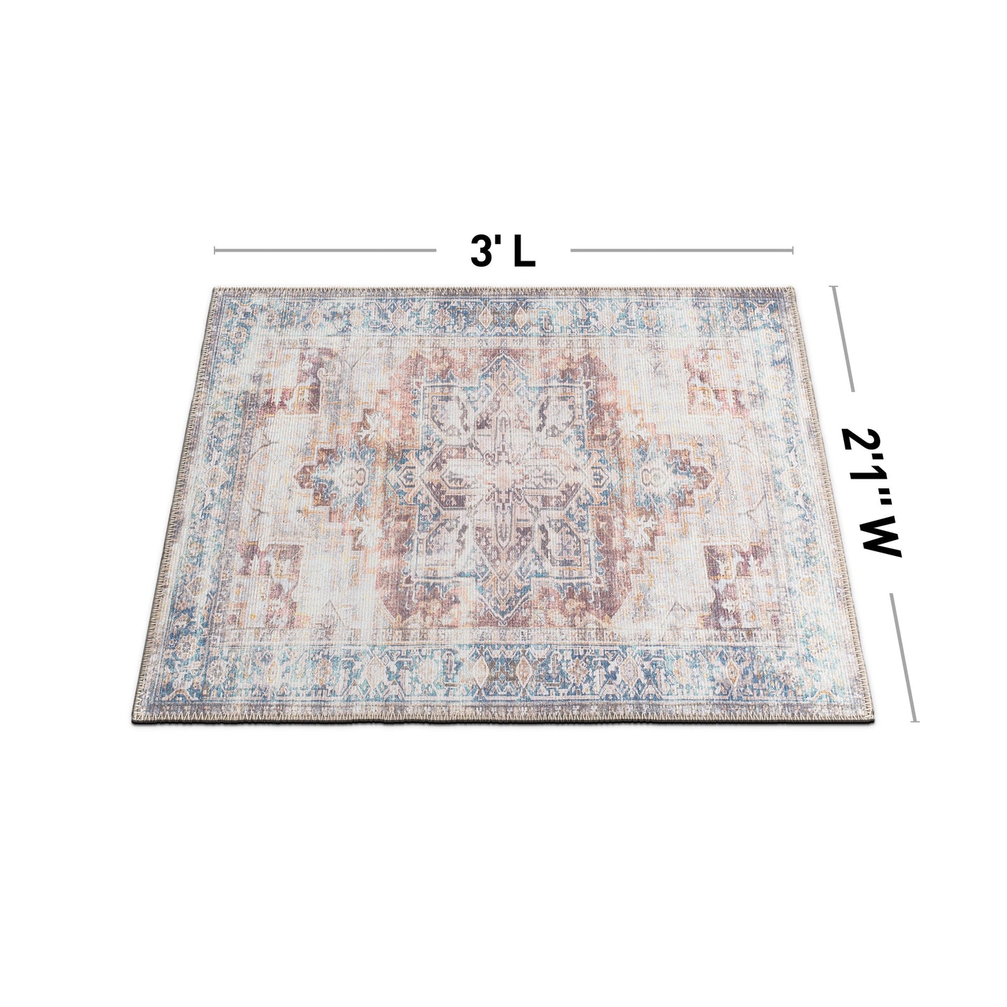 Bohemian Distressed Machine Washable Area Rug