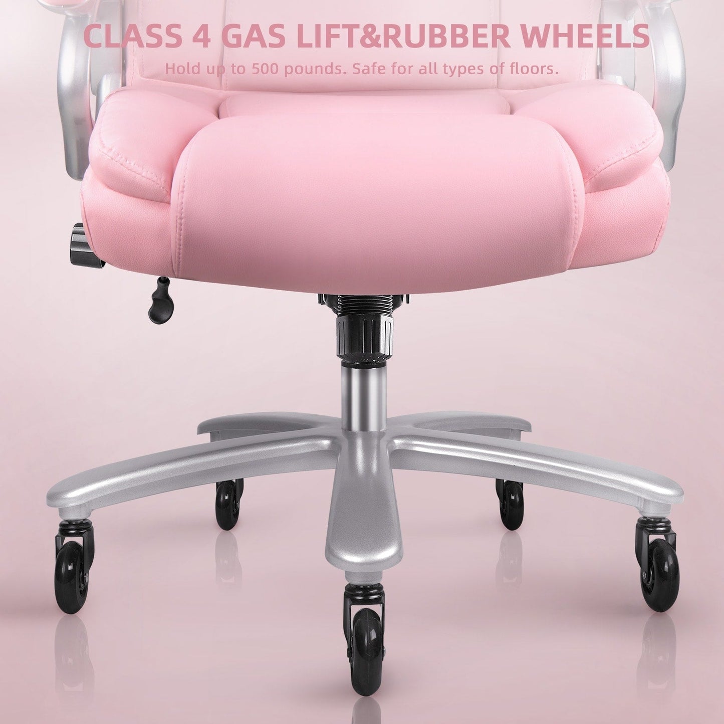 Chaise de bureau executive Bossin pour personnes de grande taille et fortes, 227 kg, avec support lombaire réglable, chaise ergonomique à dossier haut en cuir PU pour ordinateur.