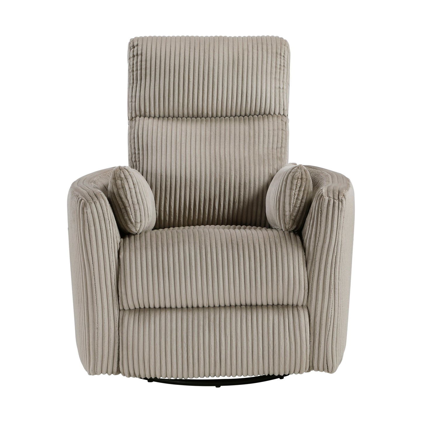 Braidy Corduroy Swivel Glider Manual Reclining Chair
