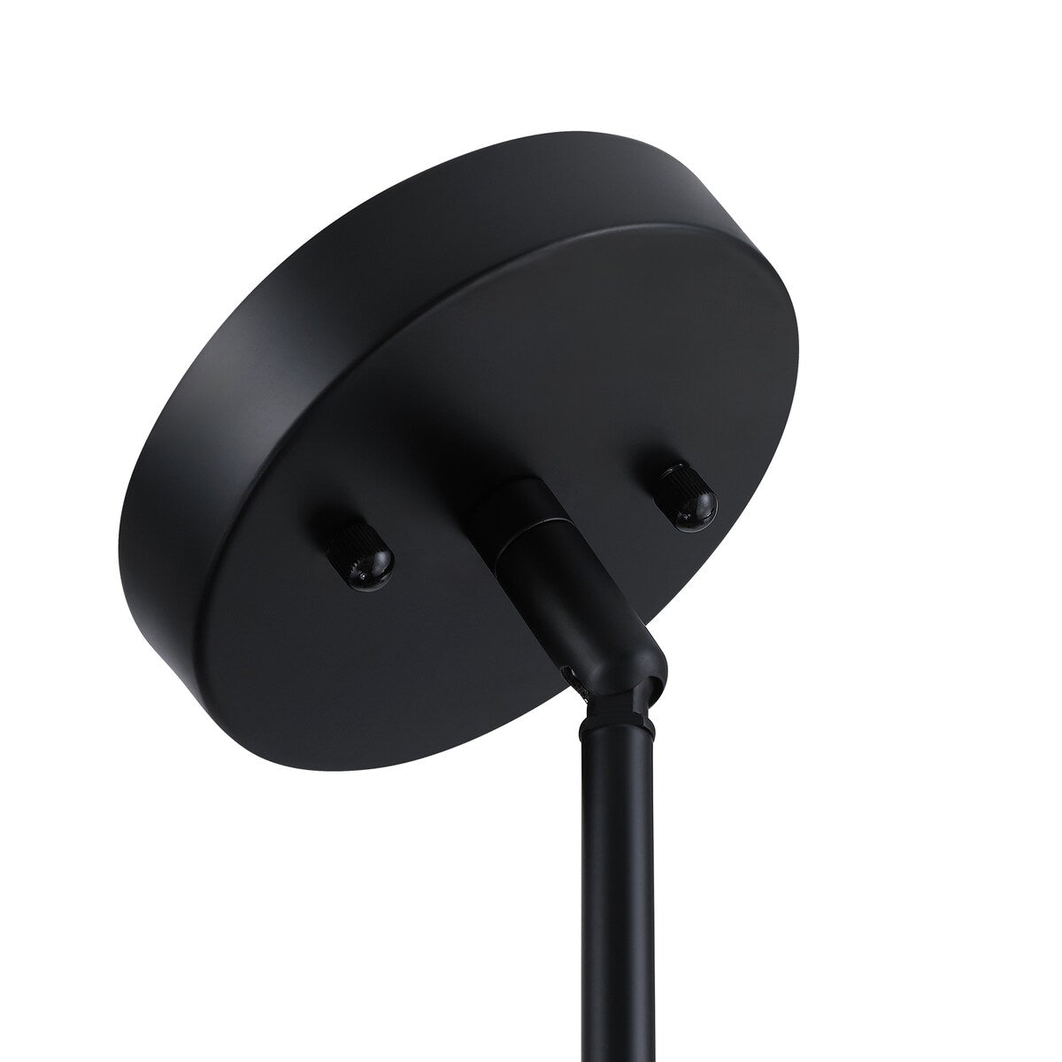 Breaux Lustre à tambour en placage de bois avec 4 lumières et auvent noir - 56 cm (22 po) de largeur