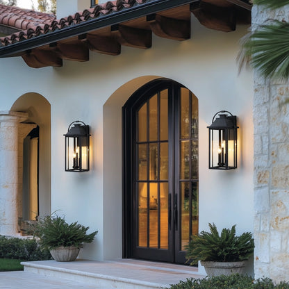 Applique murale extérieure noire Brits