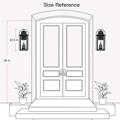 Applique murale extérieure noire Brits