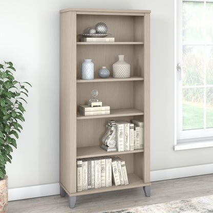 Étagère à livres Bush Furniture Somerset, 5 niveaux, avec étagères réglables