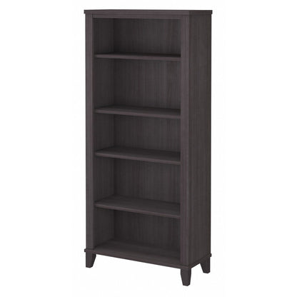 Étagère à livres Bush Furniture Somerset, 5 niveaux, avec étagères réglables